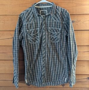 BKE Brown And Black Snap Button Shirt